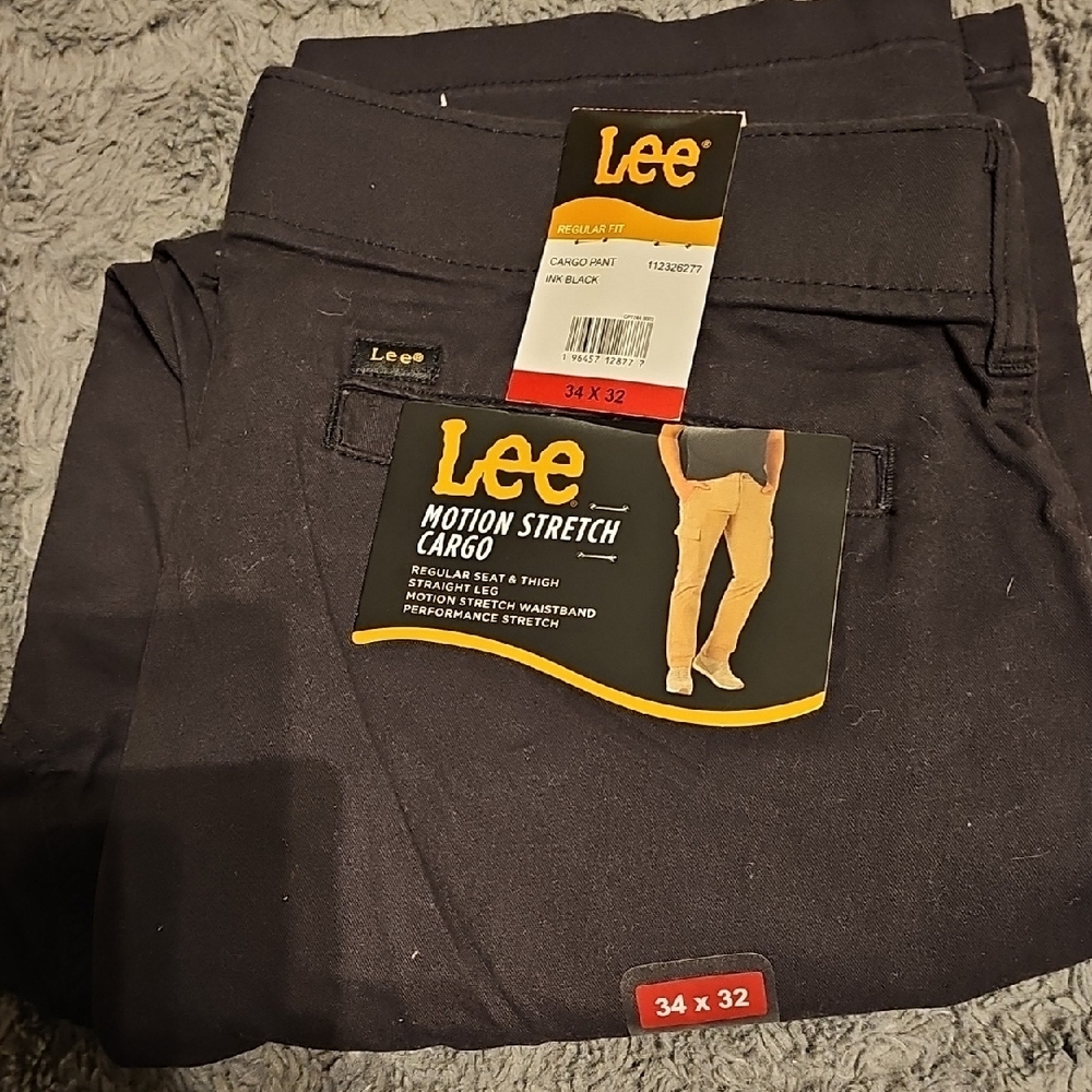 Lee Black Motion Stretch Cargo Pants